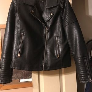 Topshop faux leather jacket